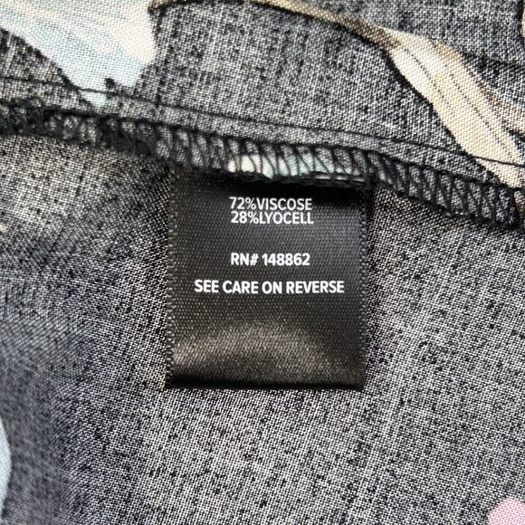 Torrid Mini Challis Tiered Tank Dress Orchid Gardens Floral Deep Black - Picture 8 of 8